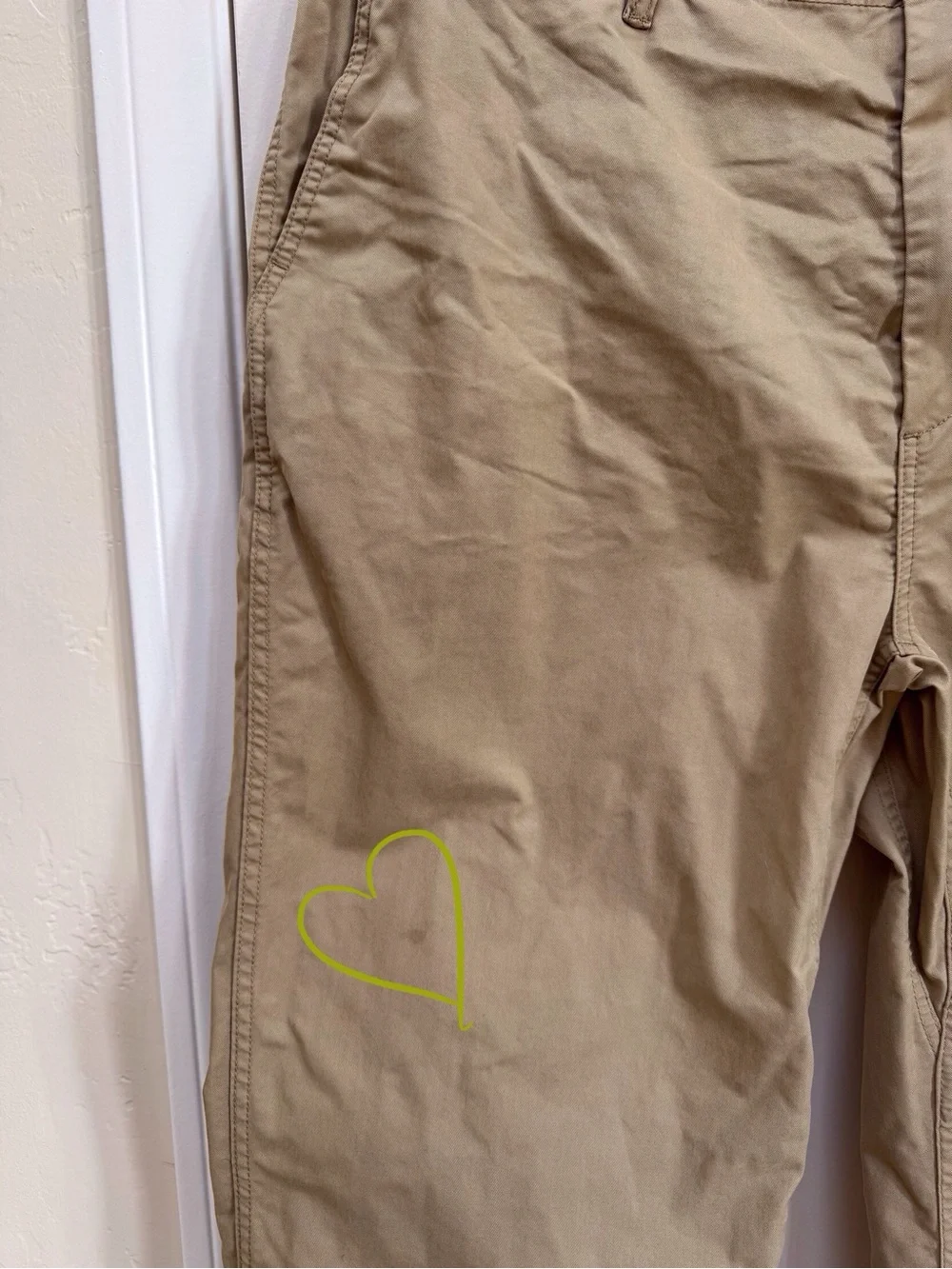 Birdwell Beach Britches Khaki Drawstring Chino Pants 36 x 27 Straight Leg